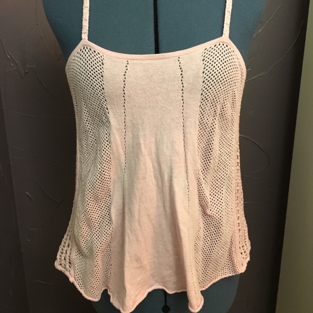 Pink knit tank